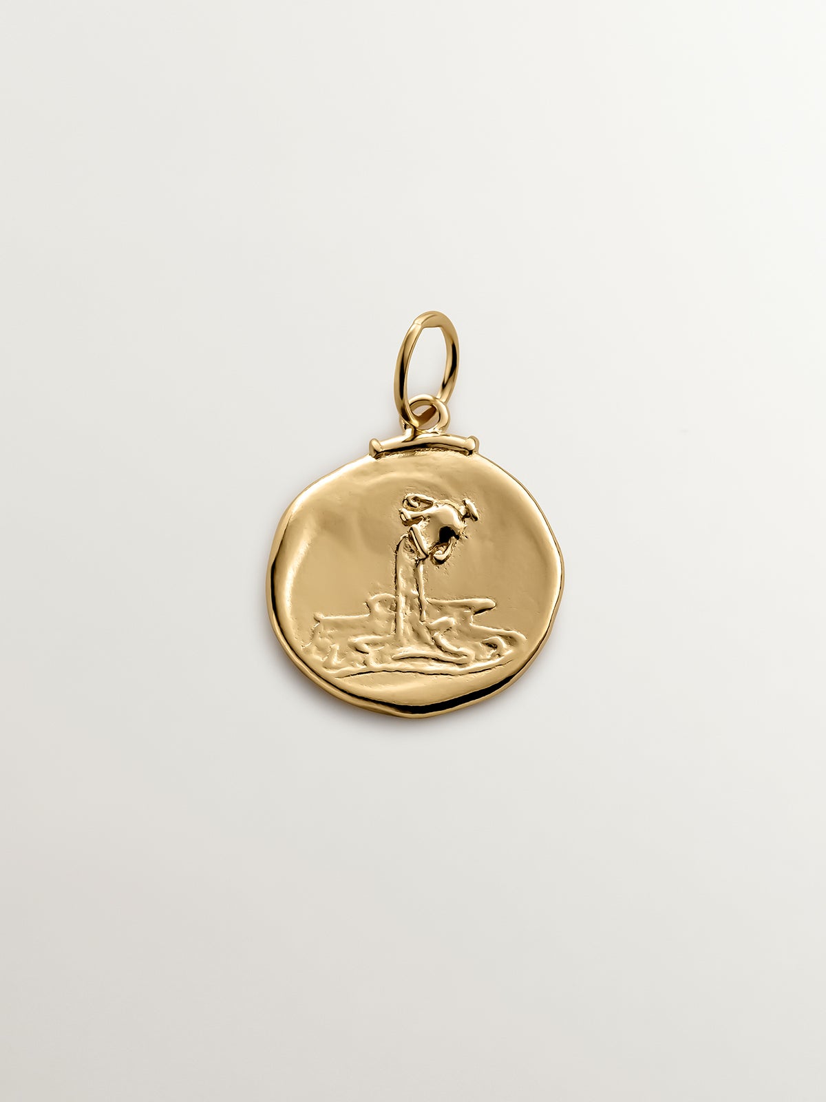 Charm Acuario de plata 925 bañada en oro amarillo de 18K