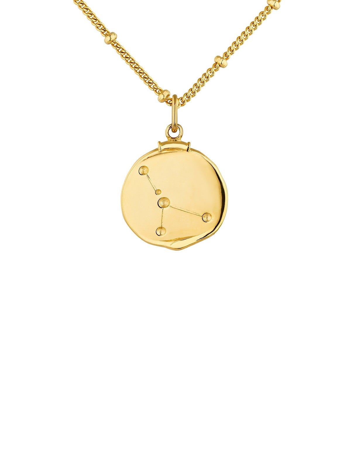 Charm Cáncer de plata 925 bañada en oro amarillo de 18K