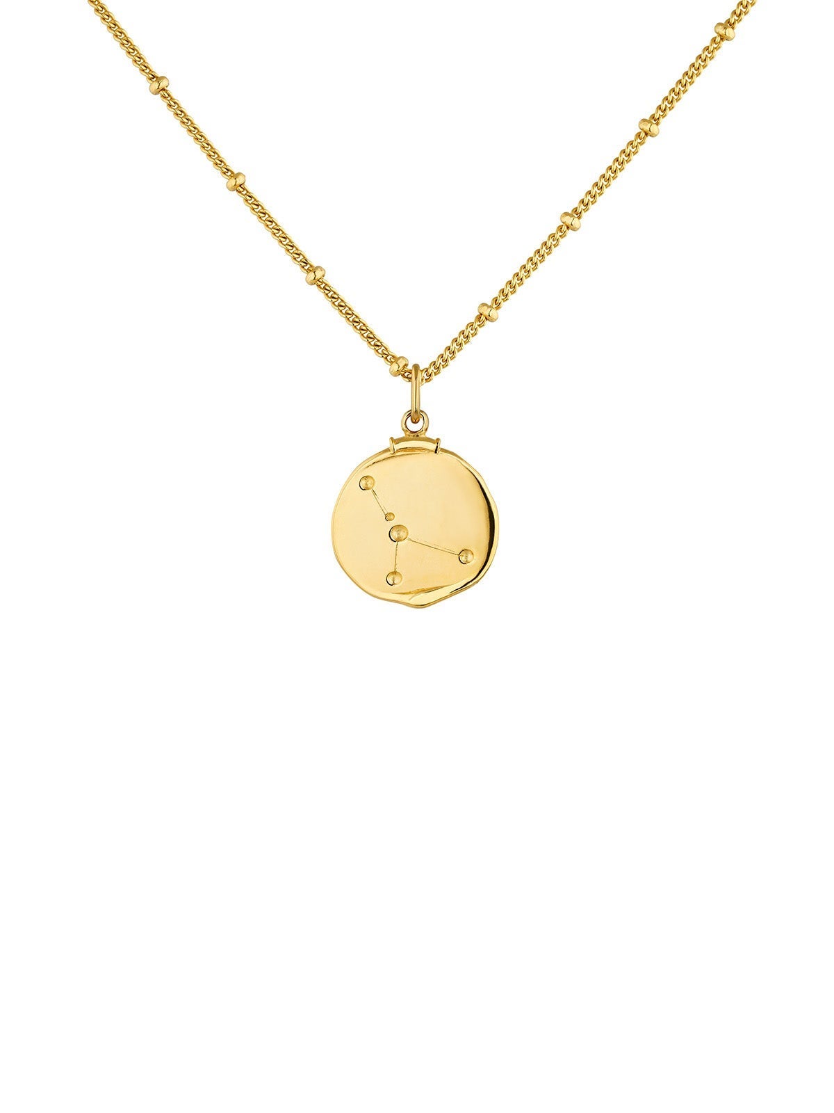 Charm Cáncer de plata 925 bañada en oro amarillo de 18K