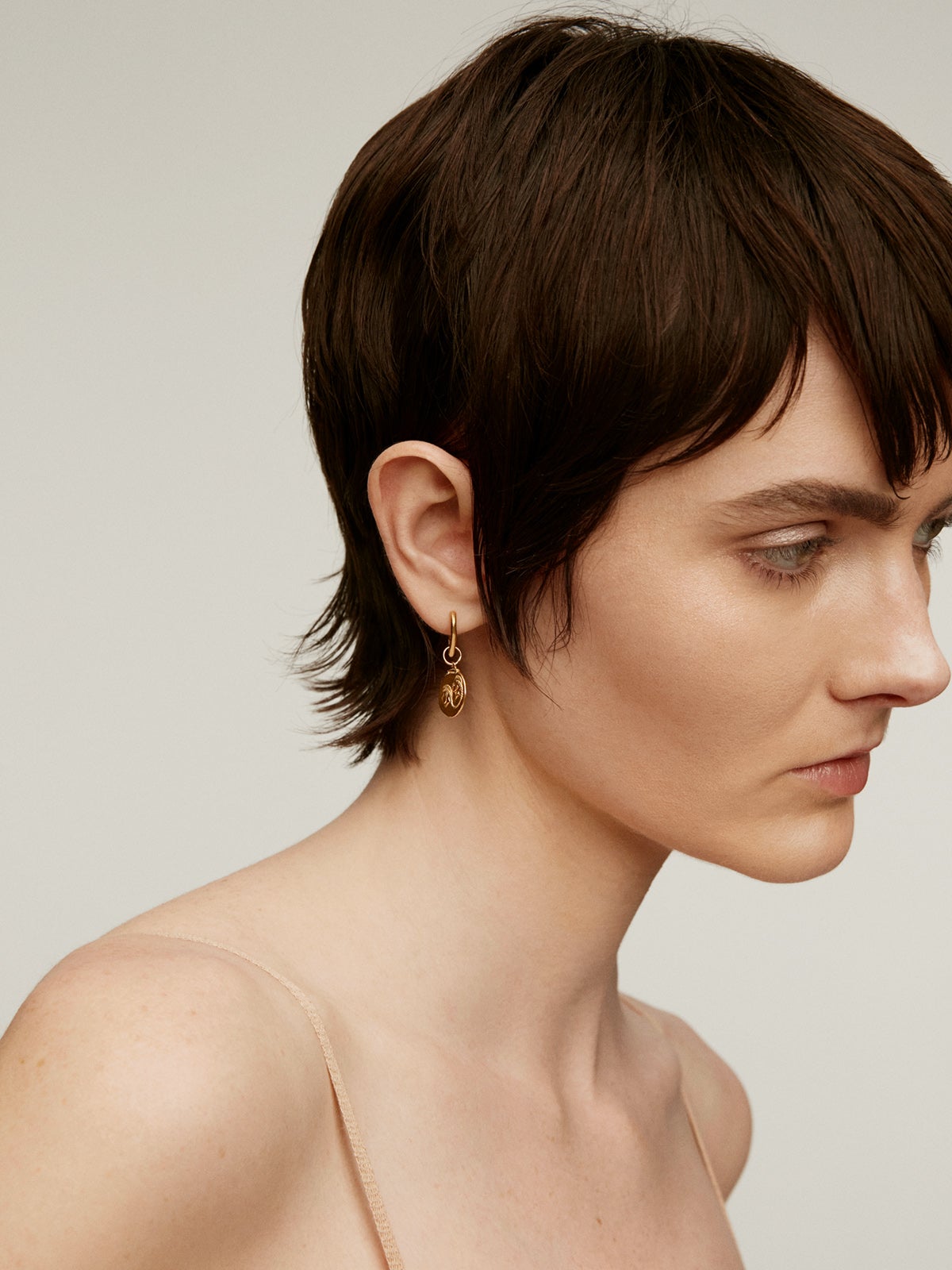 Charm Géminis de plata 925 bañada en oro amarillo de 18K