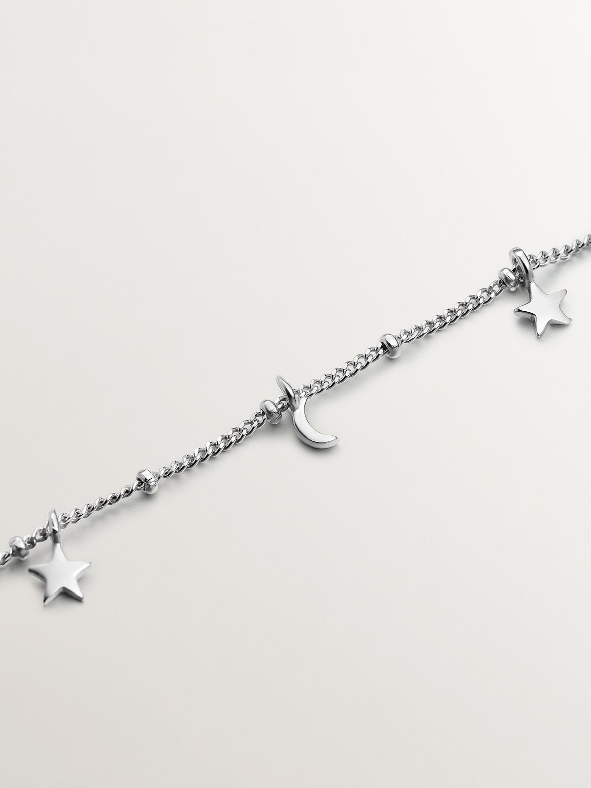 Pulsera de plata 925 con lunas y estrellas