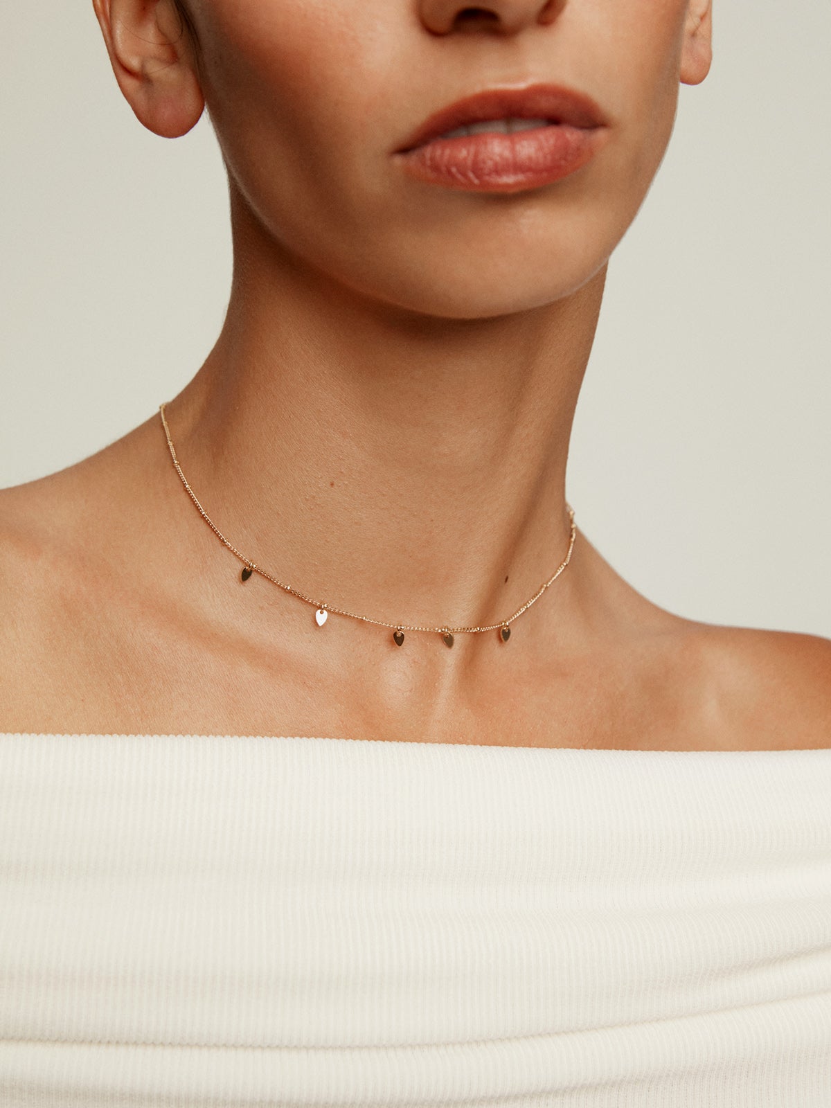 Collar de plata 925 bañada en oro amarillo de 18K con hojas