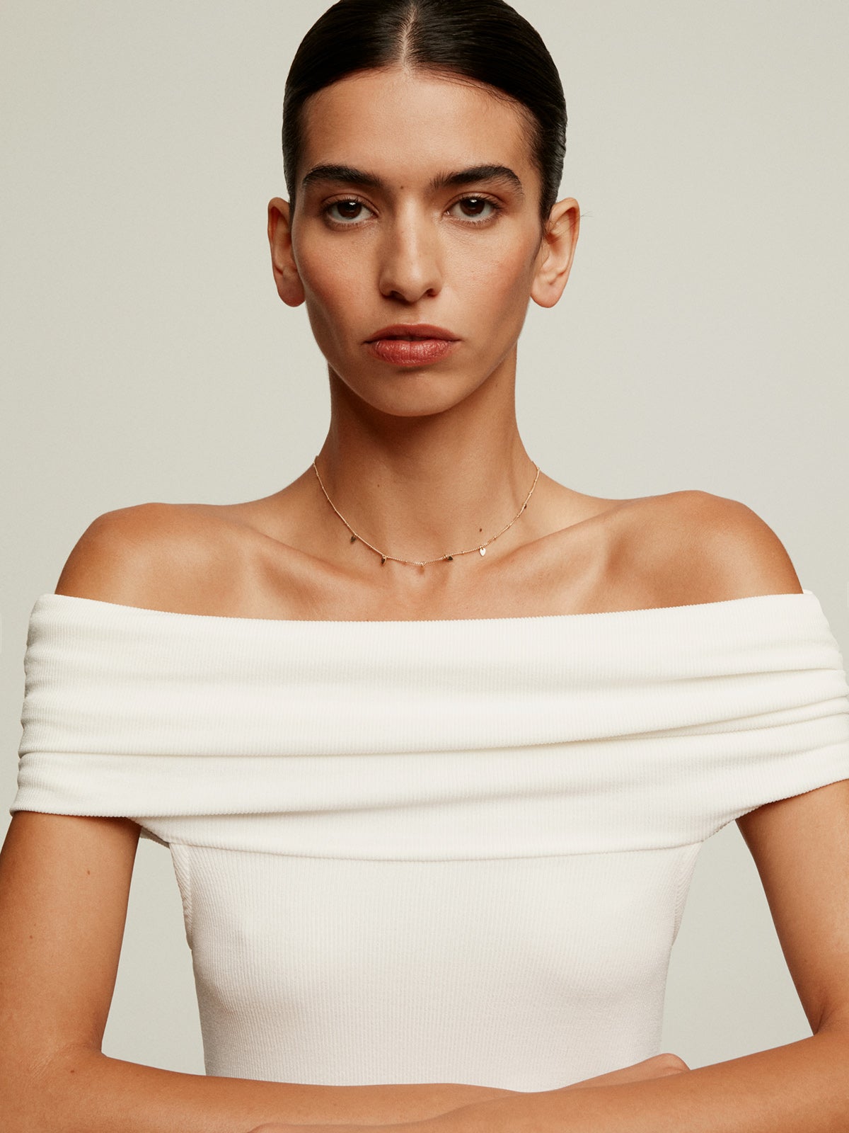 Collar de plata 925 bañada en oro amarillo de 18K con hojas