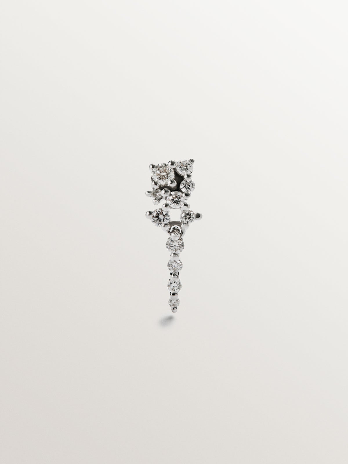 Pendientes de oro blanco de 18K con diamantes 0,3 cts