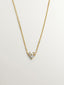 Colgante de oro amarillo de 18K con tres diamantes
