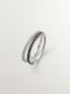 Anillo doble de plata 925 con espinelas negras y topacios blancos