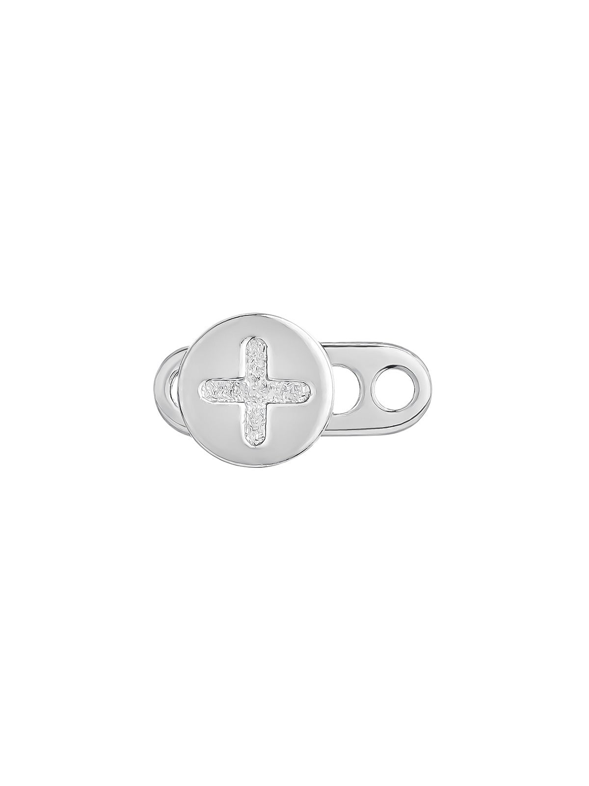 Microdermal de oro blanco de 18K y titanio