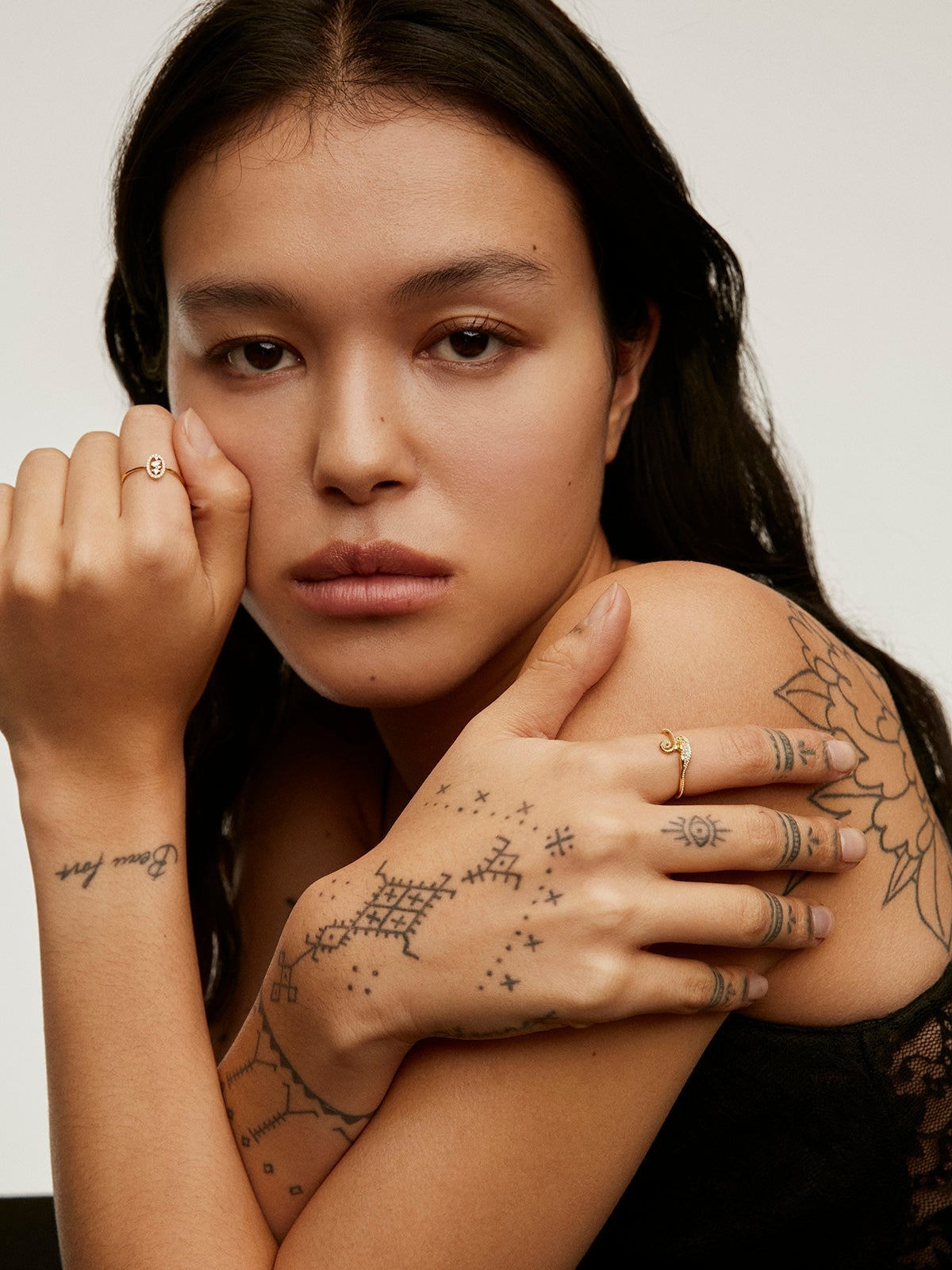 Anillo de oro amarillo de 18K con diamantes 0,32 cts