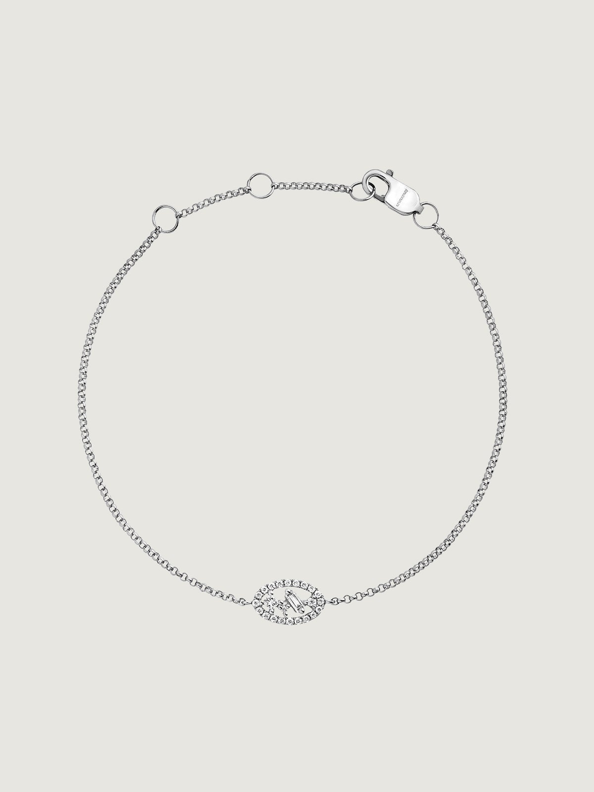 Pulsera de oro blanco de 18K con diamantes 0,32 cts