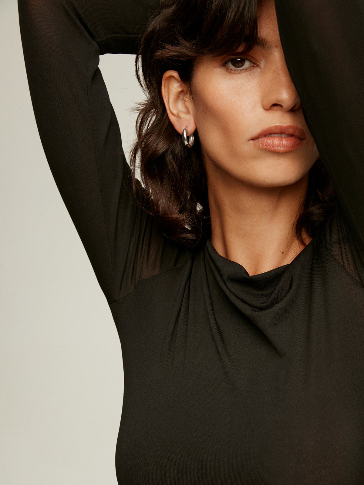 Pendientes de aro gruesos medianos de plata 925