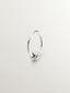 Pendiente individual de oro blanco de 18K