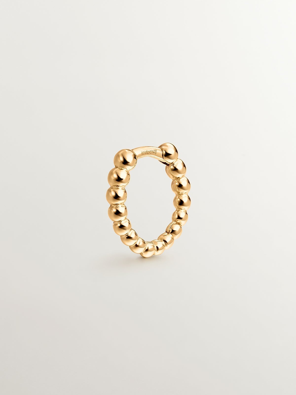 Piercing de aro de oro blanco de 18K con bolas