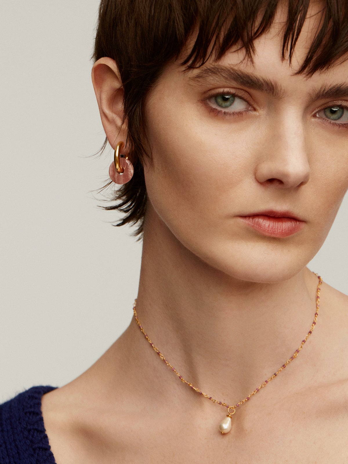 Charm de plata 925 bañada en oro amarillo de 18K con perla