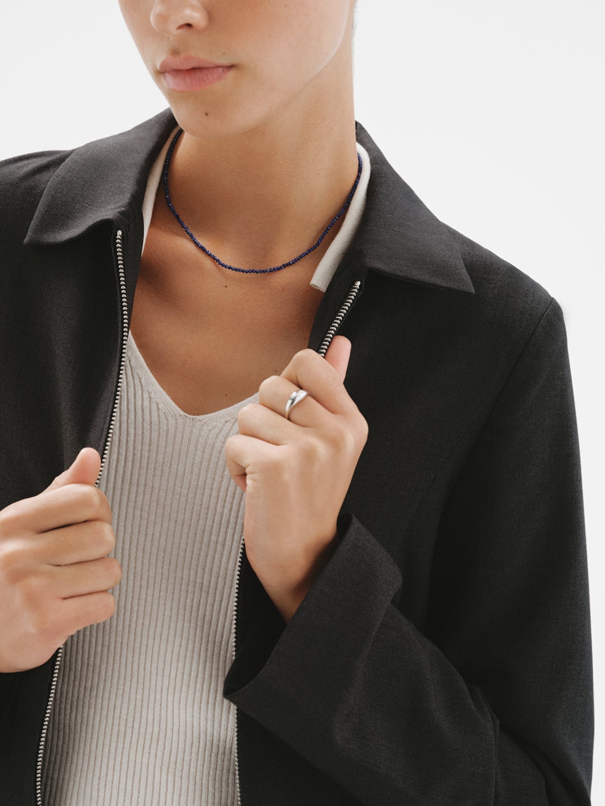 Anillo abombado de plata 925