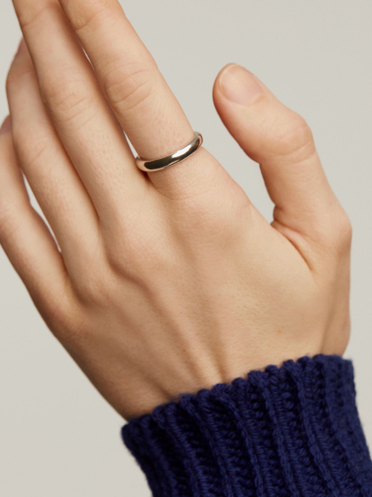 Anillo liso de plata 925