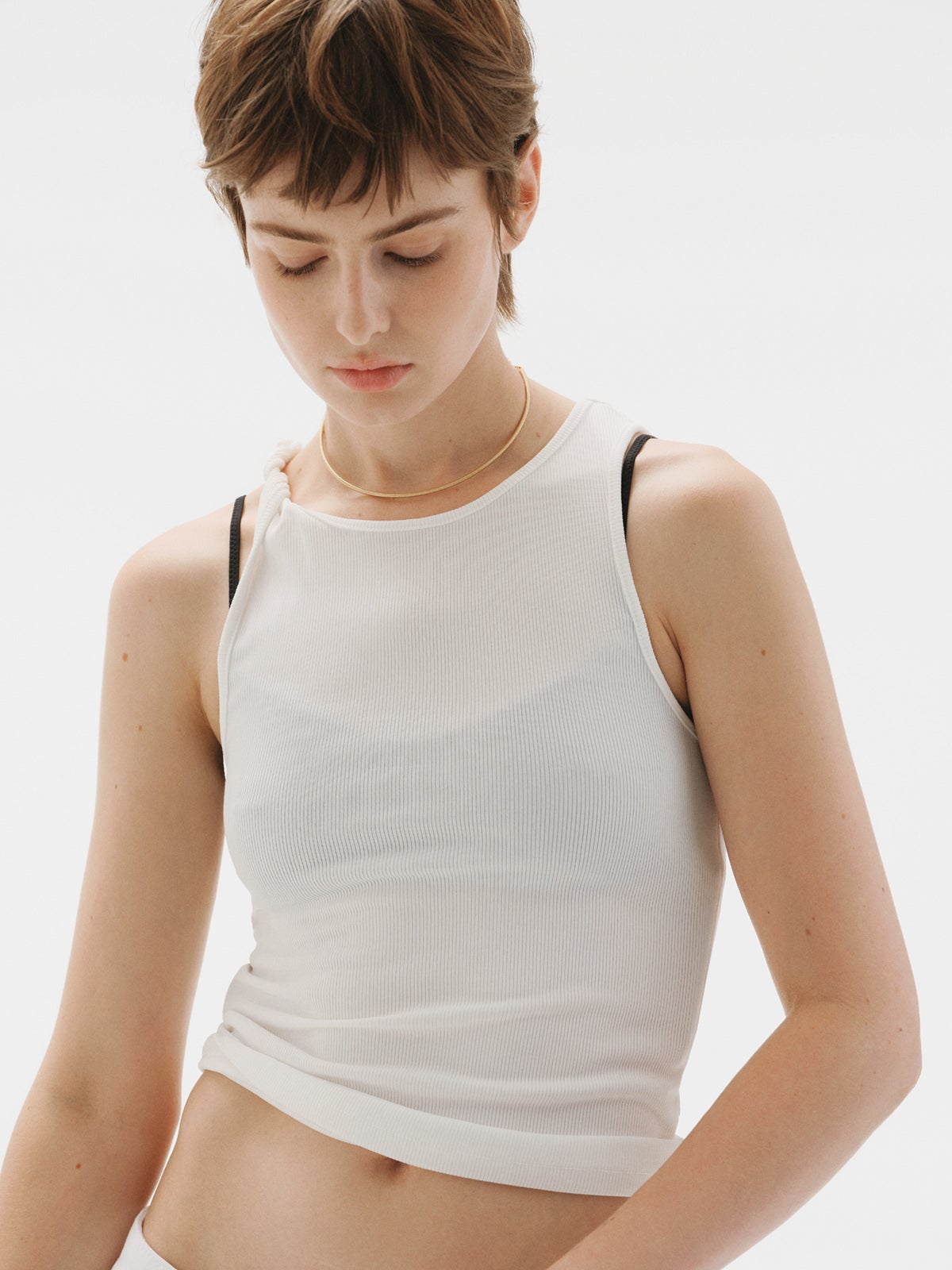 Collar rígido de plata 925 bañada en oro amarillo de 18K