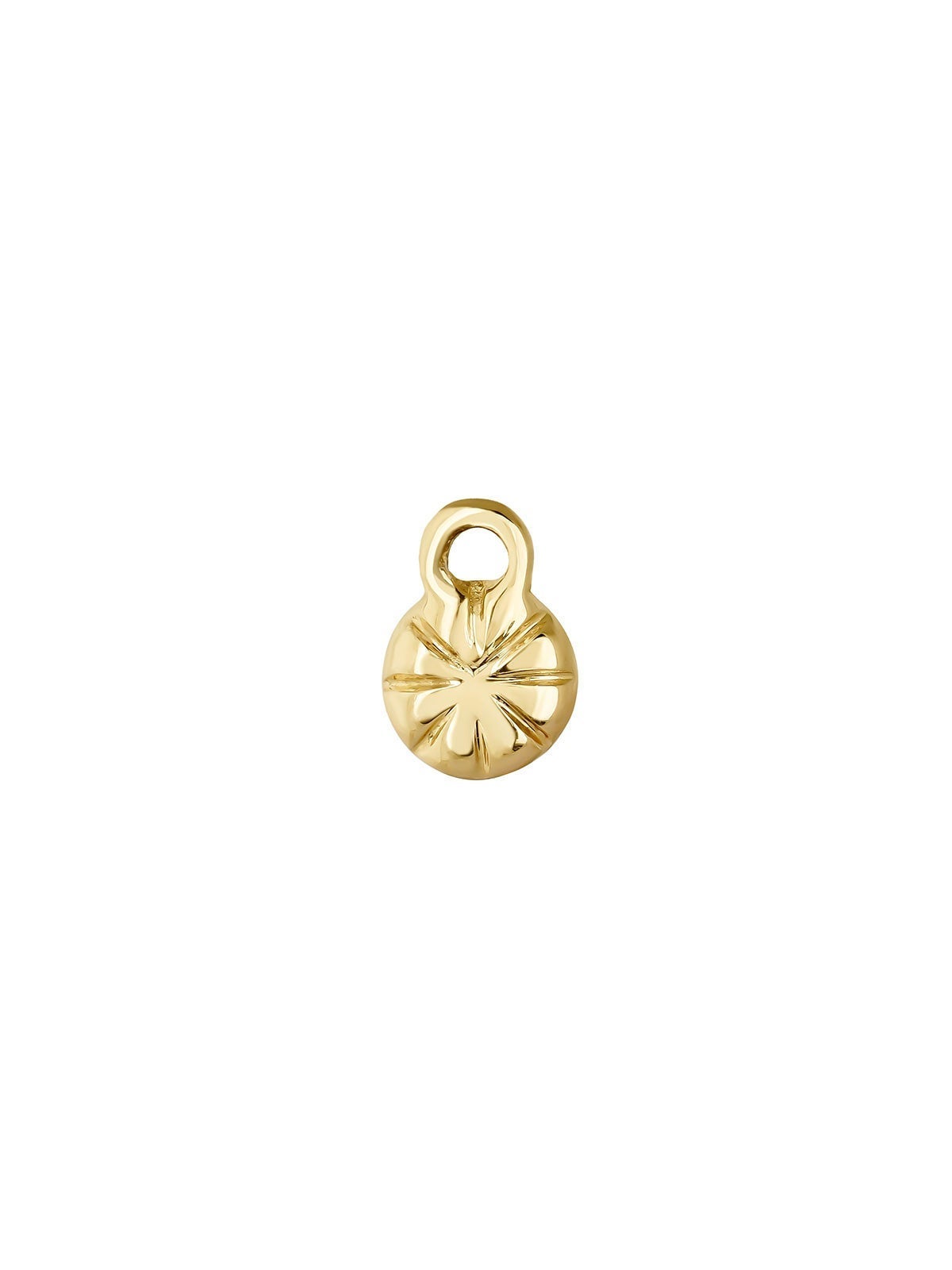 Charm de oro amarillo de 14K con zafiro azul