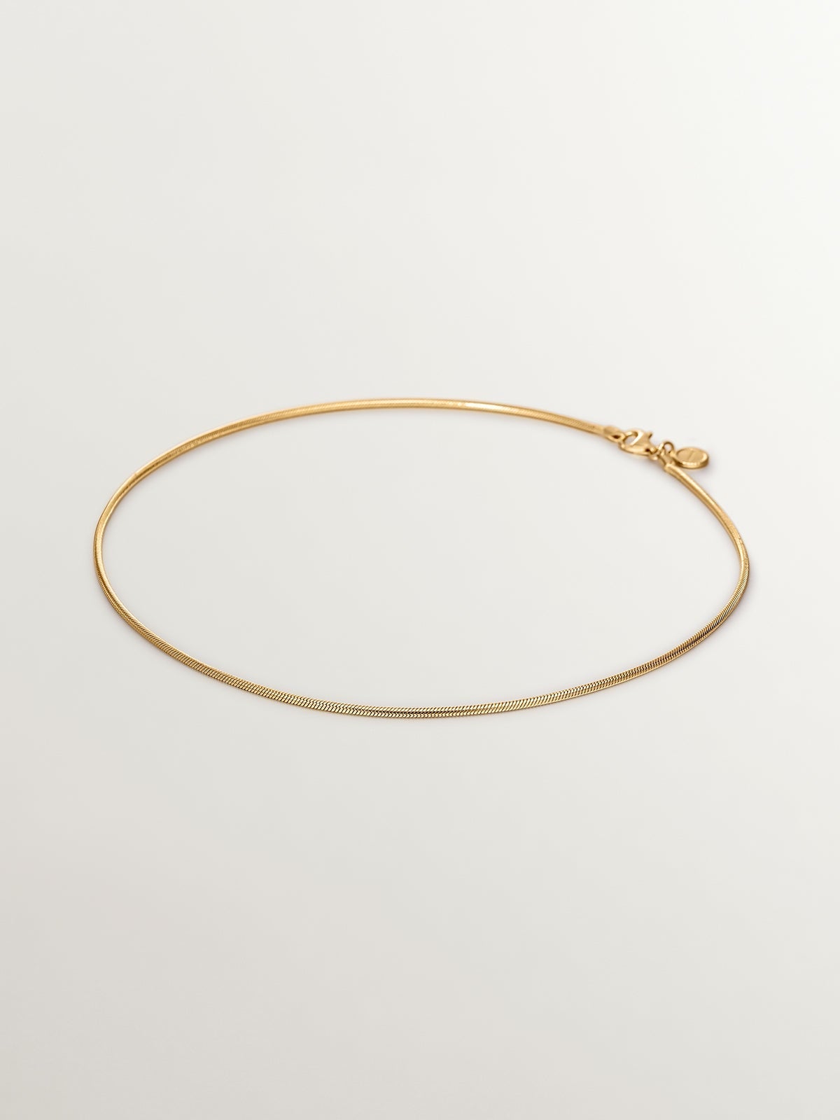 Cadena cola de ratón de plata 925 bañada en oro amarillo de 18K