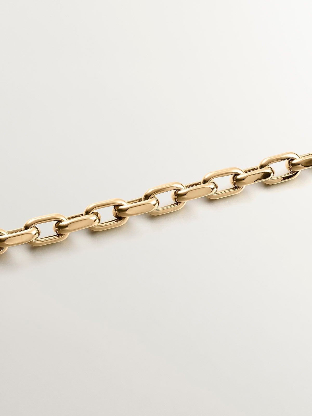 Pulsera de eslabones forza de plata 925 bañada en oro amarillo de 18K