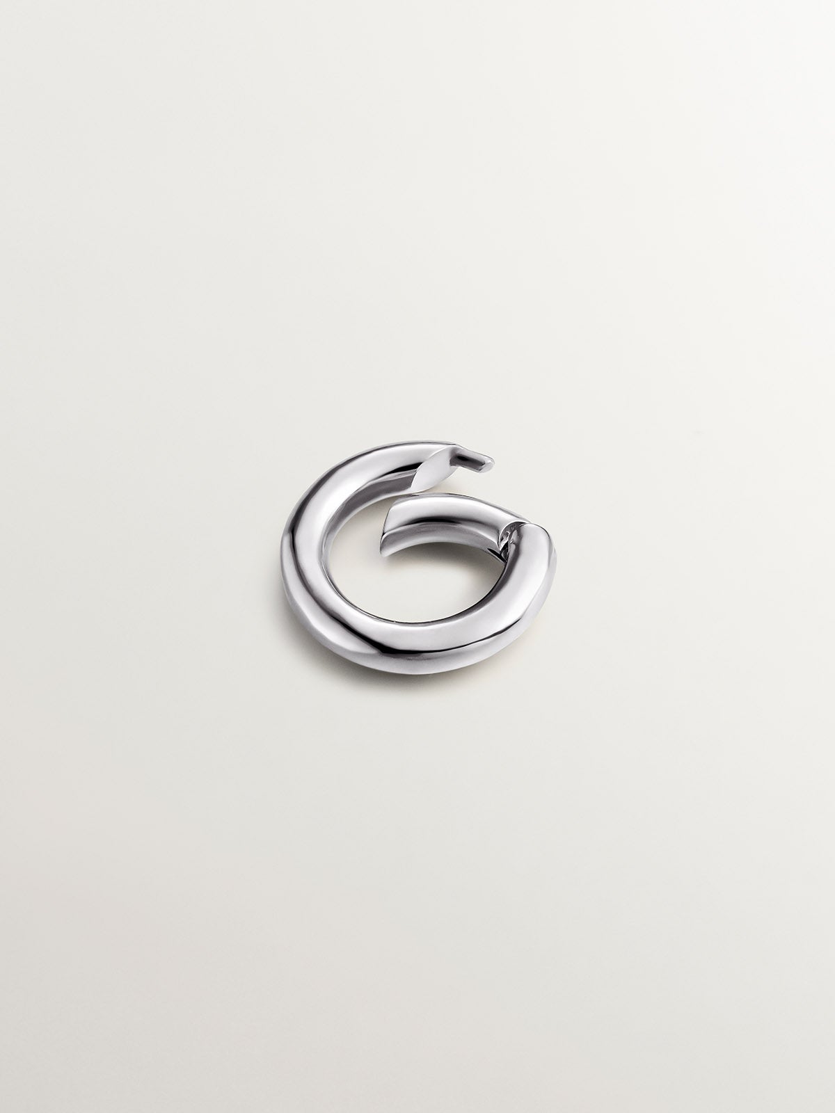 Mosquetón redondo de plata 925