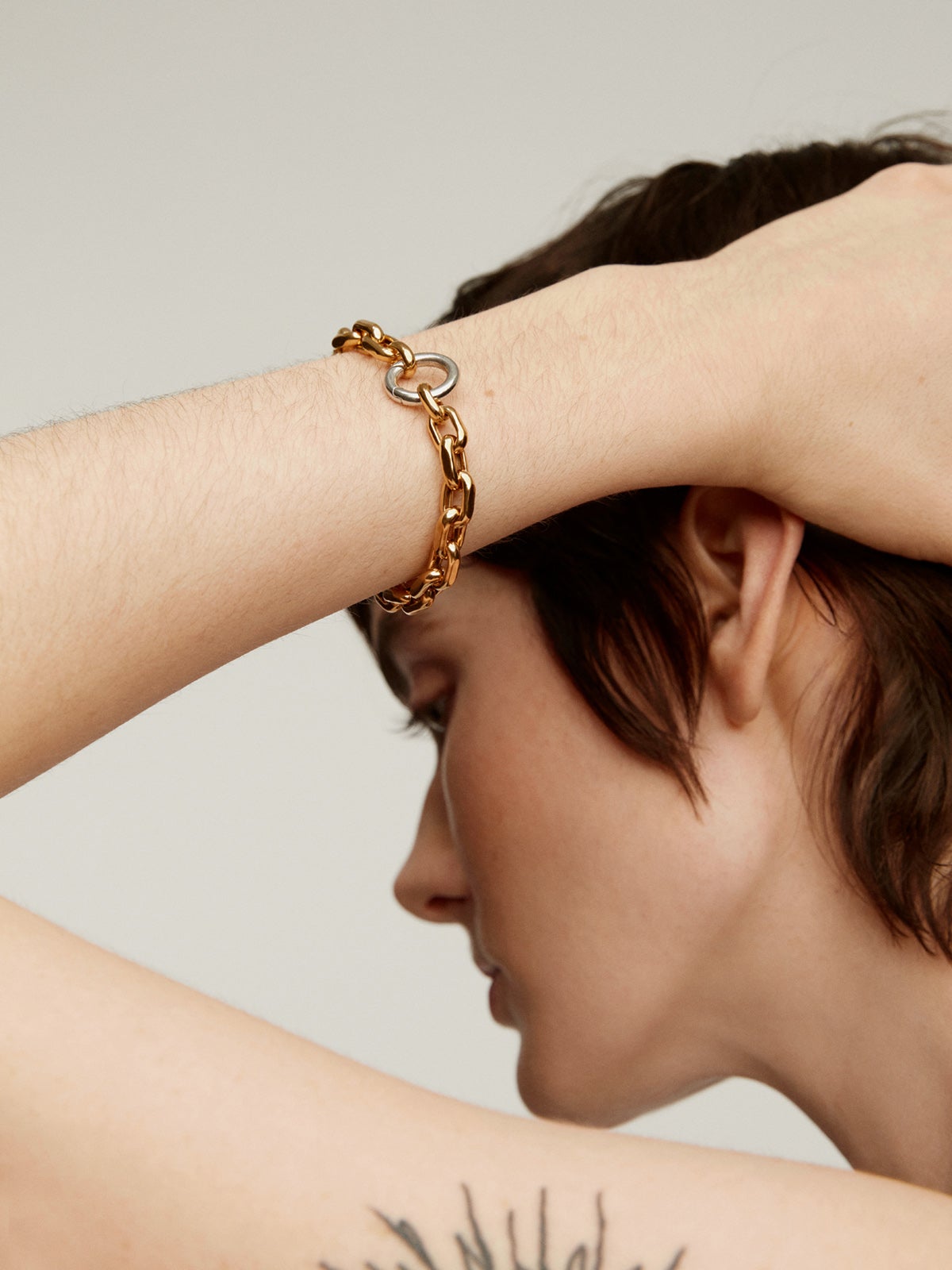 Mosquetón redondo de plata 925