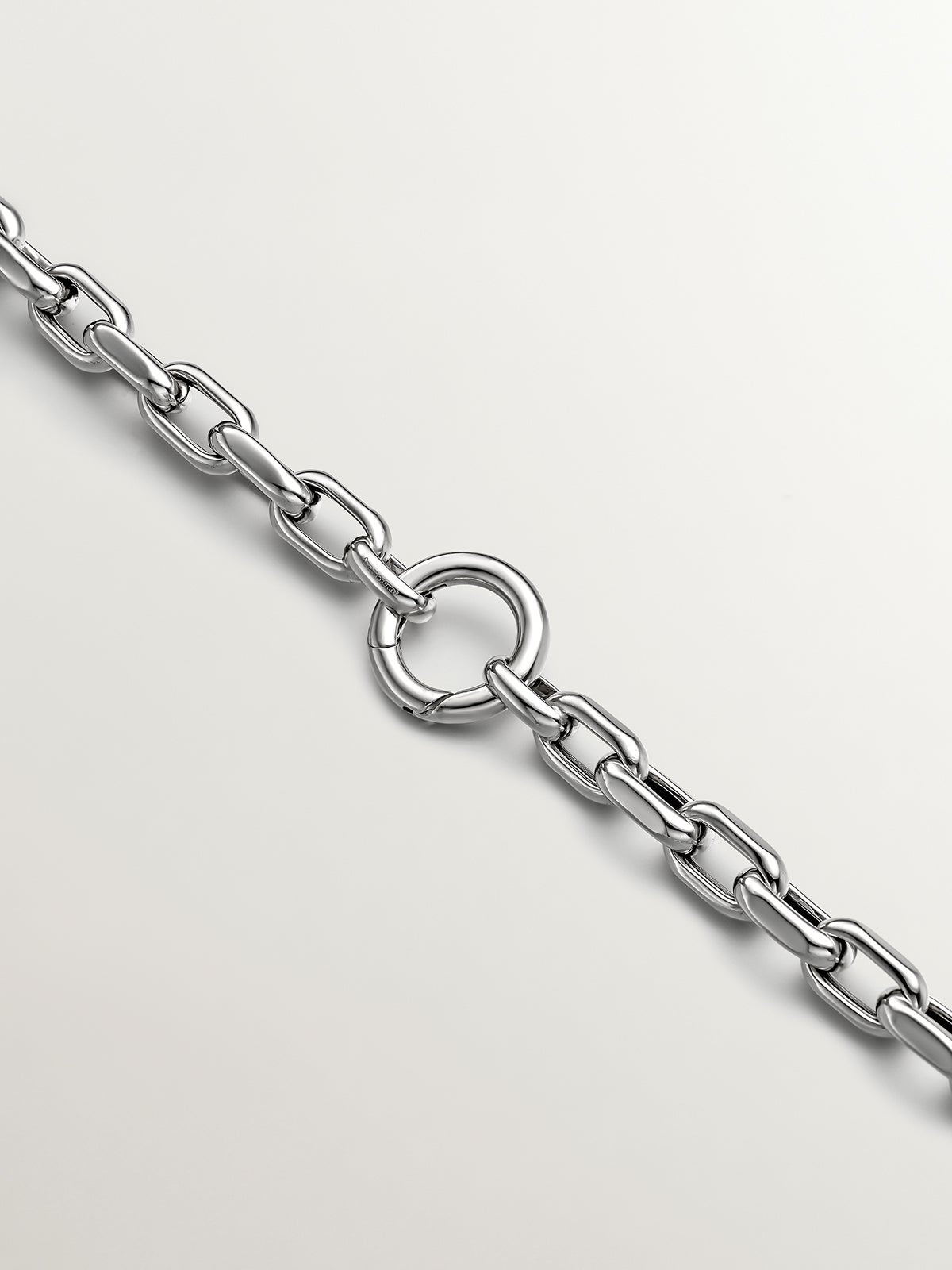 Mosquetón redondo de plata 925