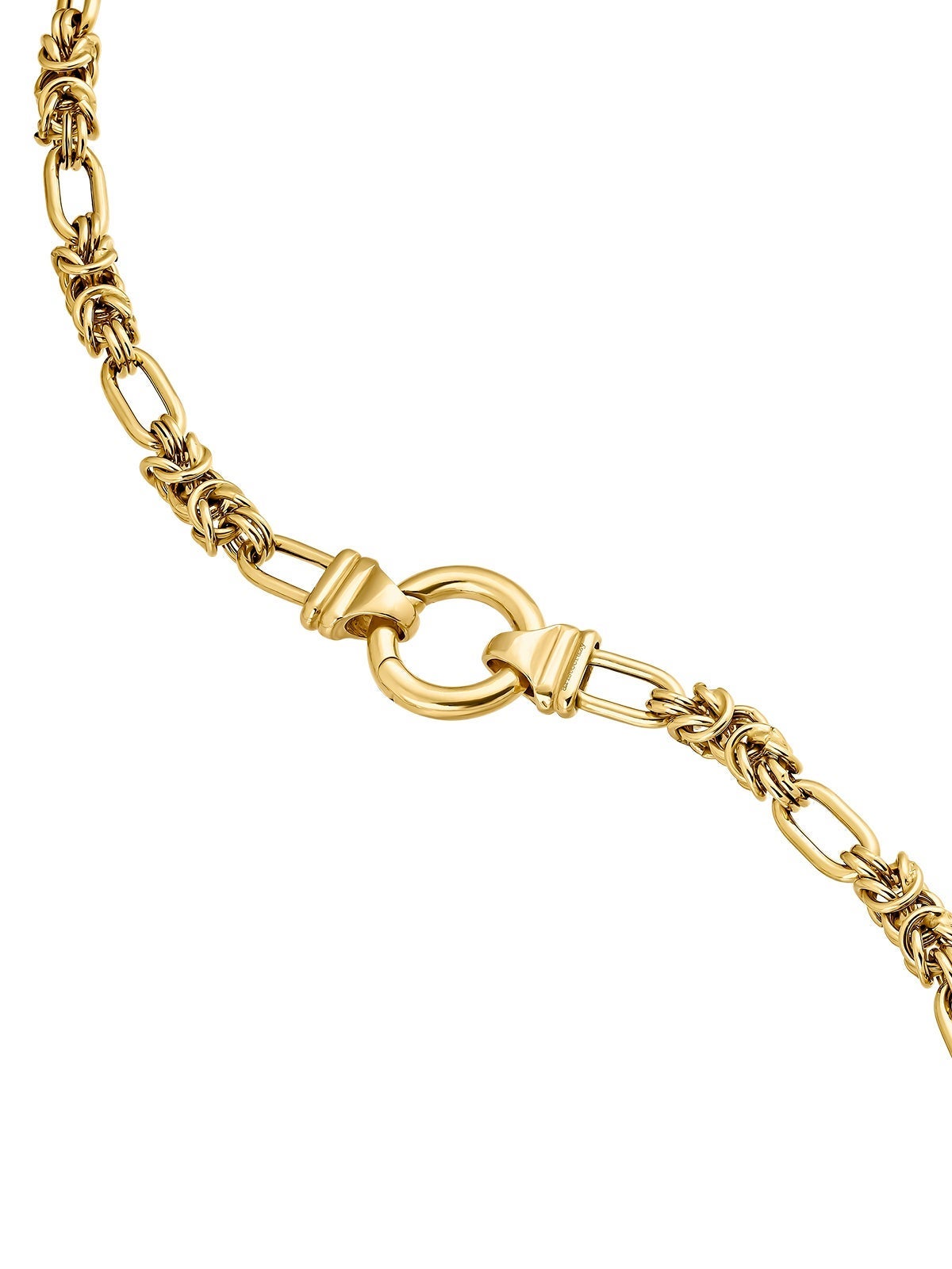 Mosquetón redondo de plata 925 bañada en oro amarillo de 18K