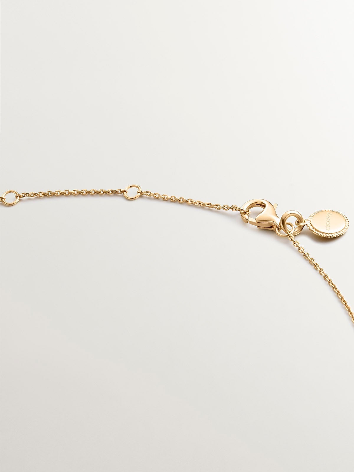 Collar de plata 925 bañada en oro amarillo de 18K con topacios azul london, azul swiss y blancos