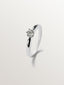 Anillo solitario de oro blanco de 18K con diamante