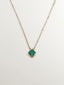 Colgante de oro amarillo de 9K con malaquita verde