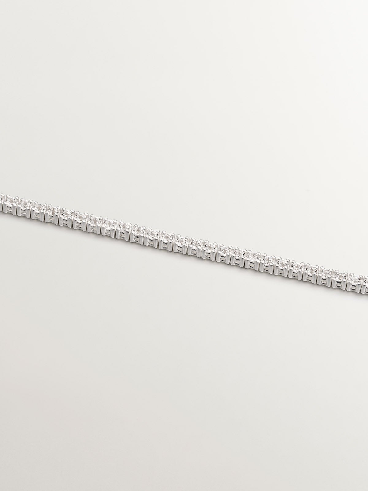 Pulsera de plata 925 con topacios blancos