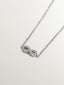 Colgante de oro blanco de 18K con infinito de diamantes