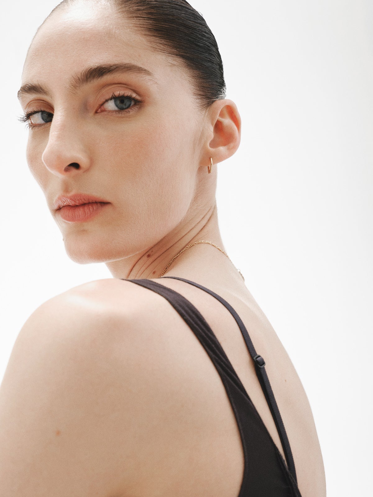 Pendientes de aro hexagonal de plata 925 bañada en oro amarillo de 18K