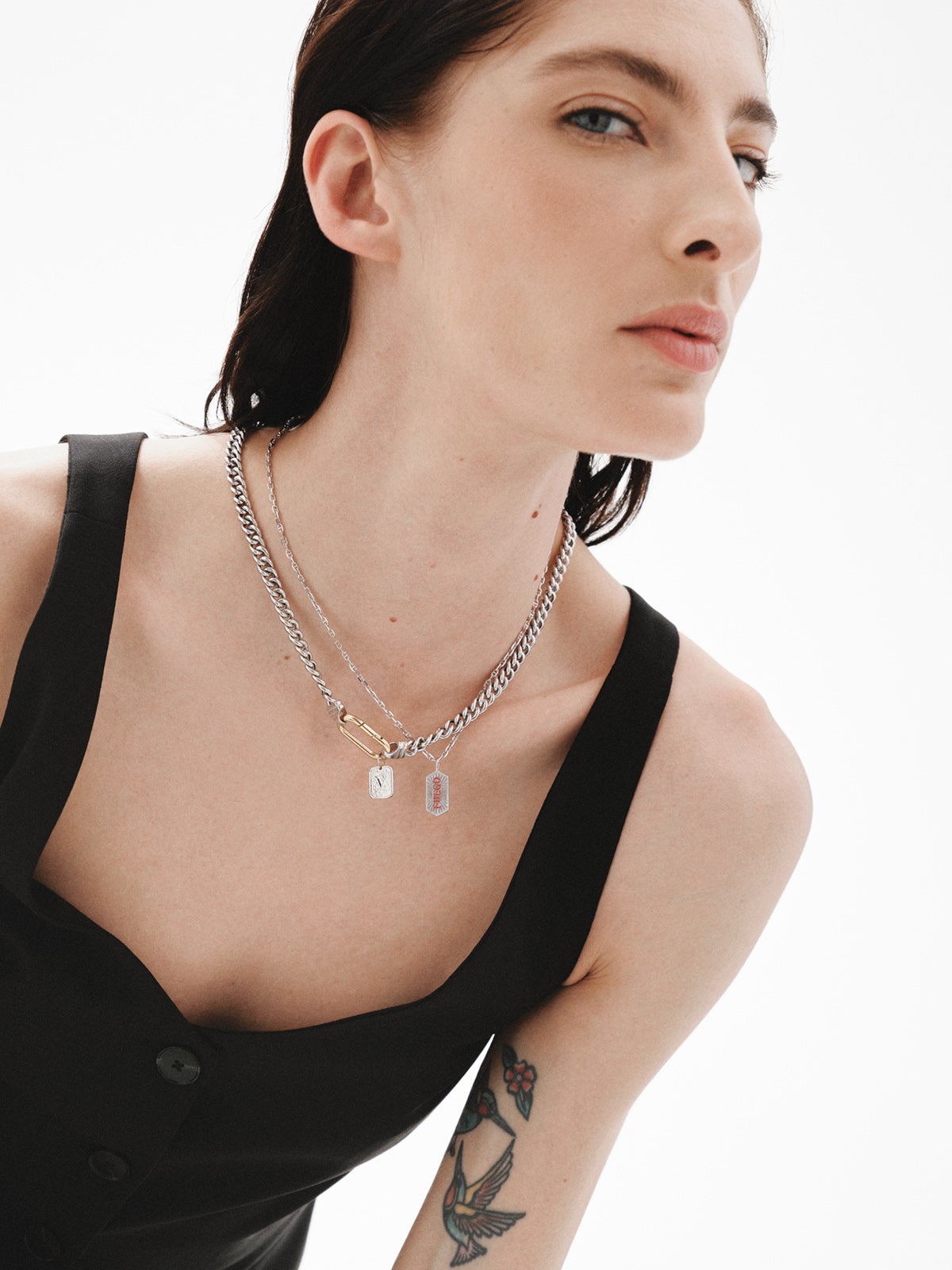 Charm de plata 925 Fuego con esmalte rosa