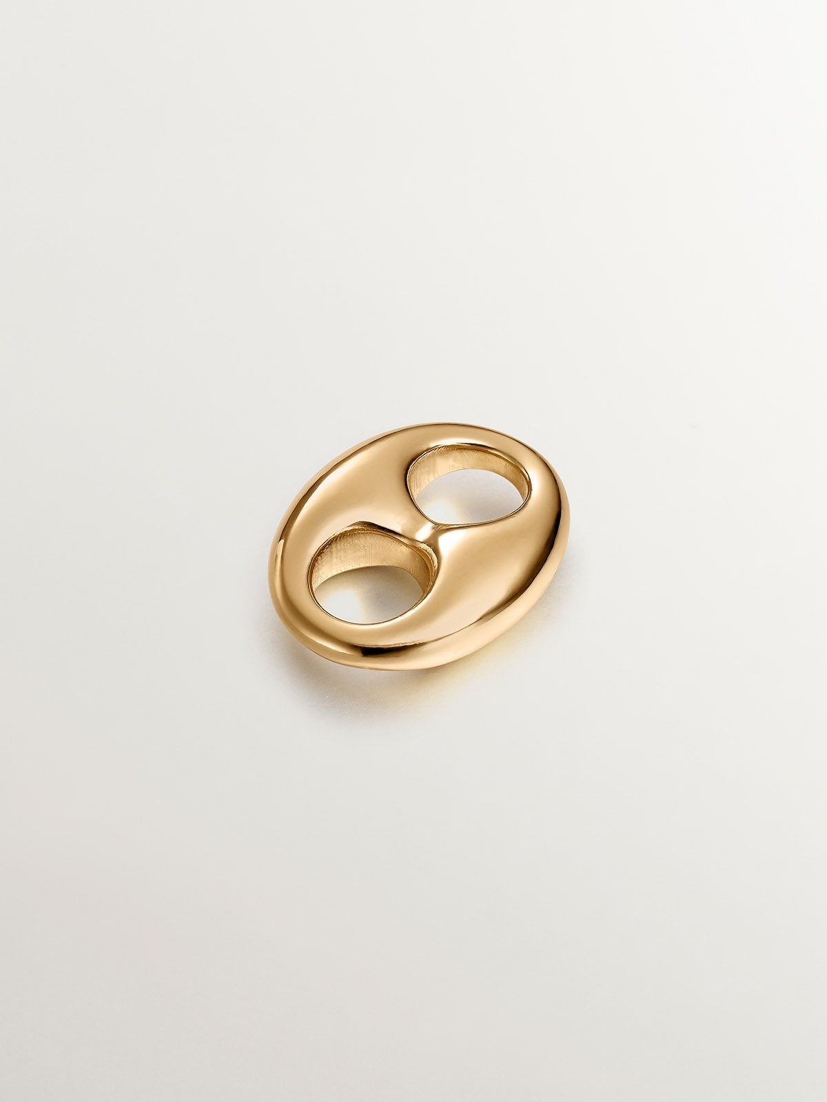 Charm de plata 925 bañada en oro amarillo de 18K calabrote