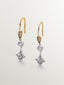 Pendientes de oro blanco y amarillo de 18K con diamantes en talla brillante