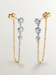 Pendientes de oro blanco y amarillo de 18K con diamantes en talla brillante