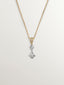 Colgante de oro blanco y amarillo de 18K con diamantes en talla brillante