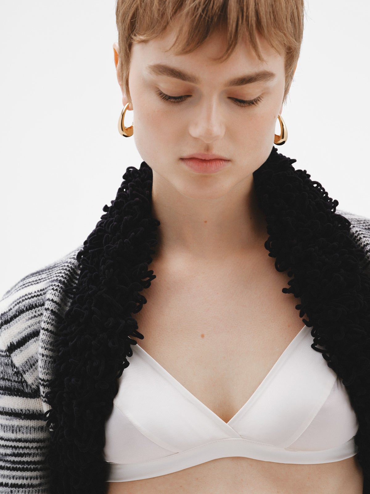 Pendientes de aro ovalados de plata 925 bañada en oro amarillo de 18K