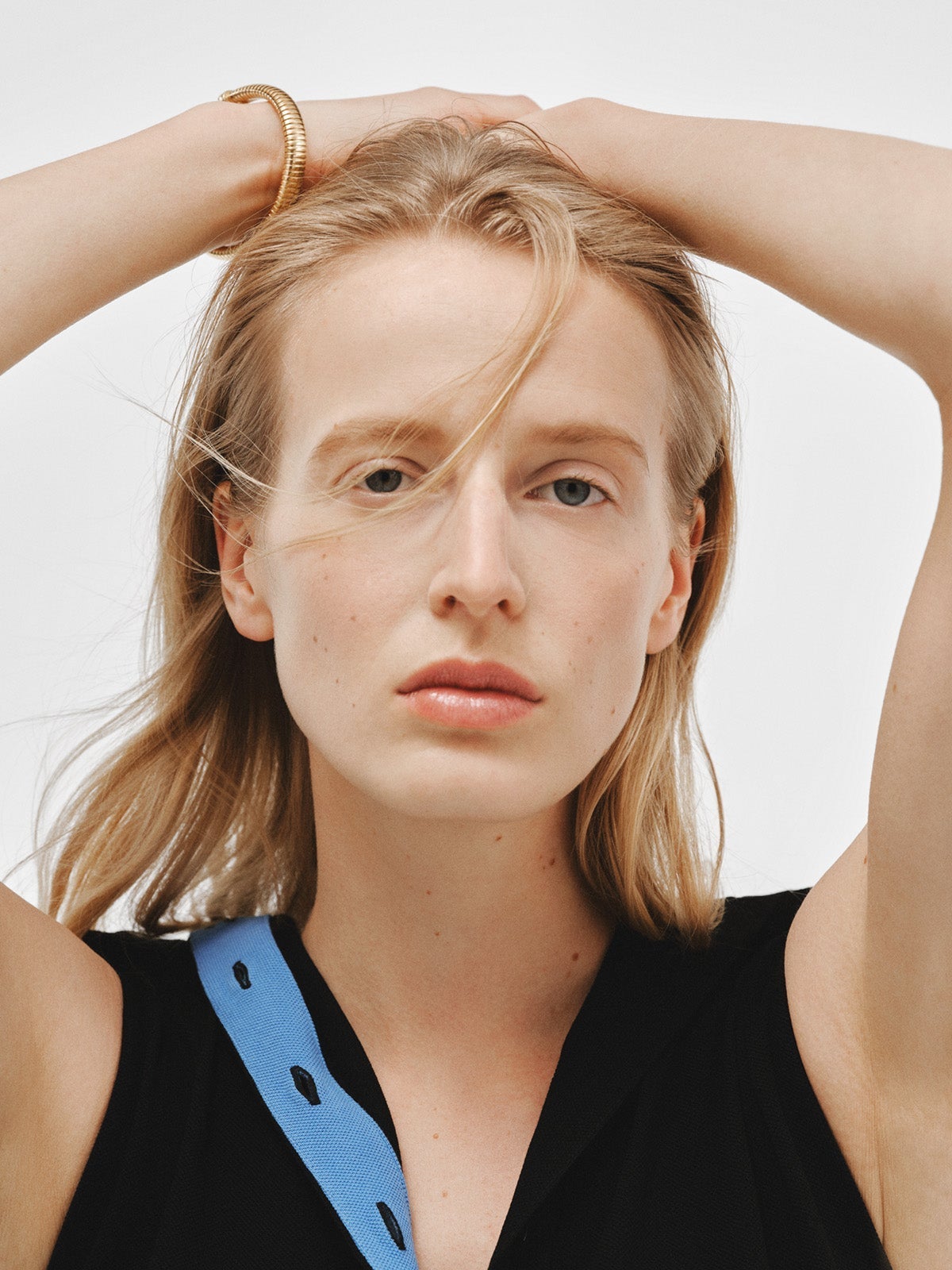 Pulsera tubogas de plata 925 bañada en oro amarillo de 18K