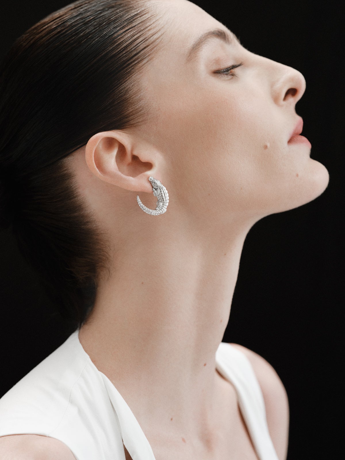 Pendientes de plata 925 con forma de cocodrilo