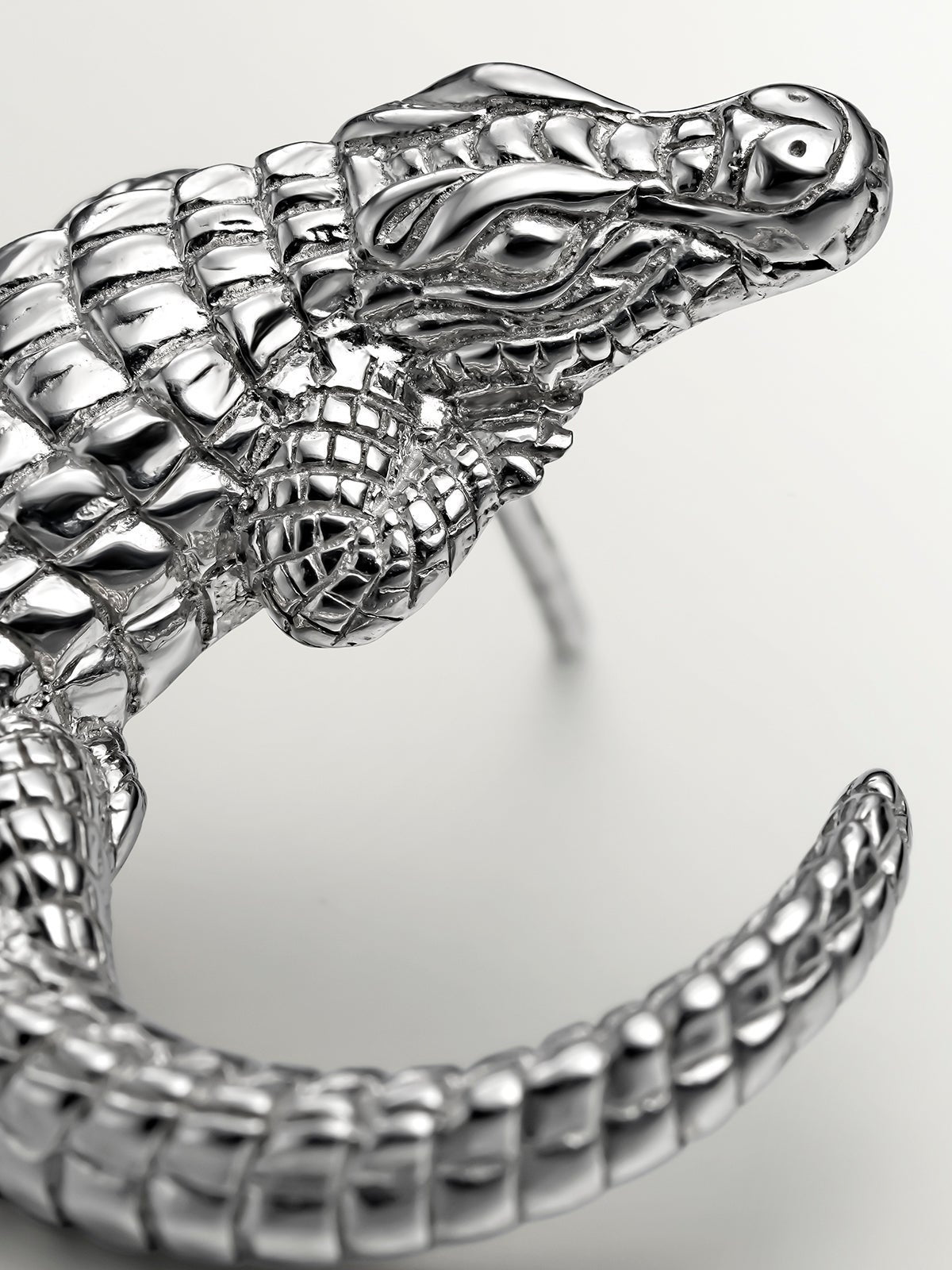 Pendientes de plata 925 con forma de cocodrilo