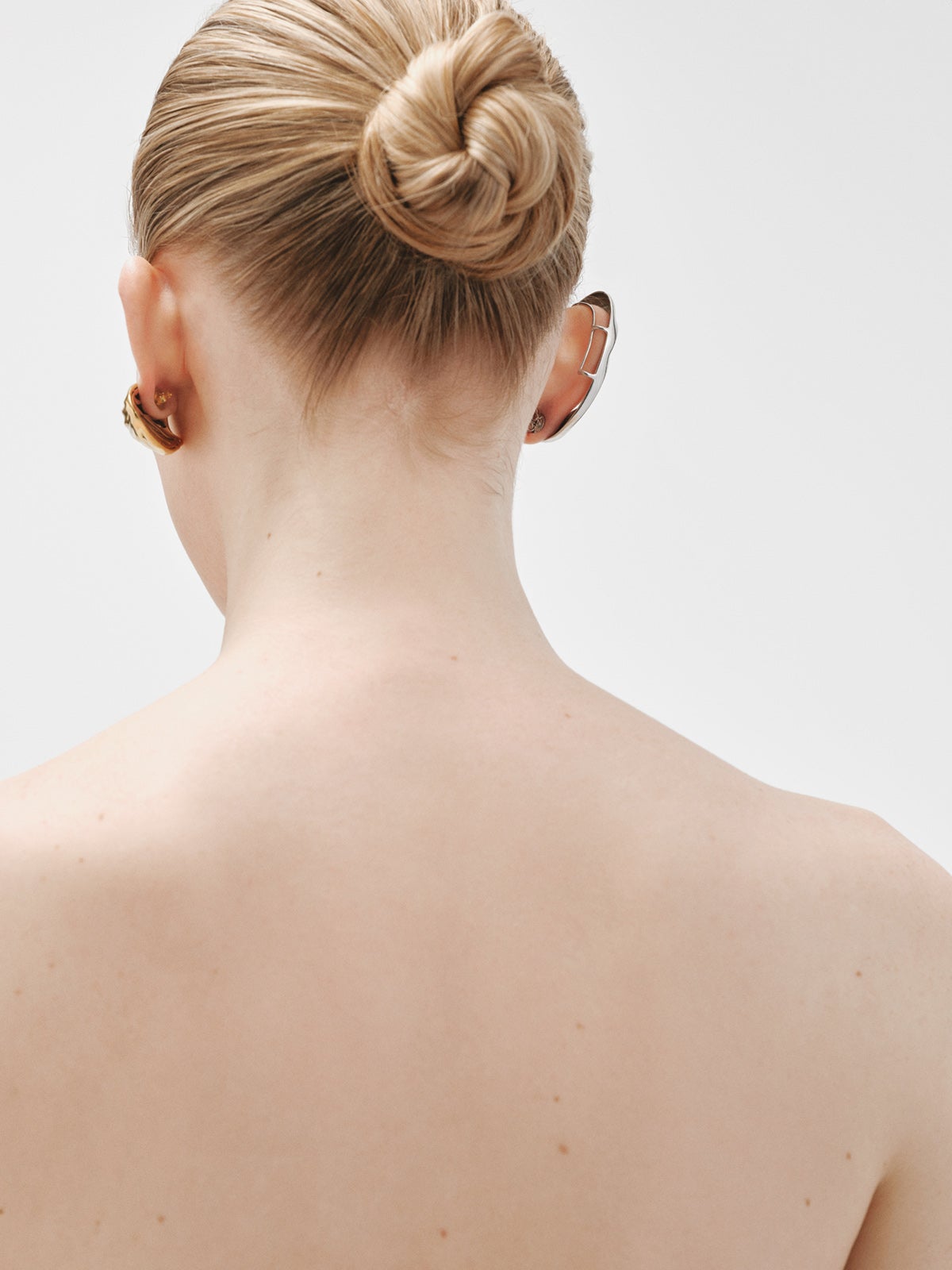 Pendiente earcuff de plata 925 con textura