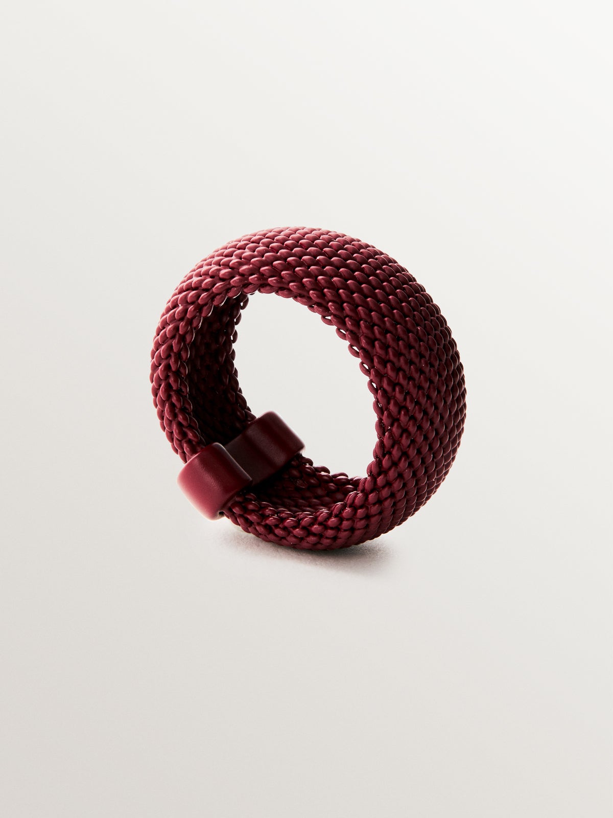 Anillo de plata 925 en color rojo y acabado mate