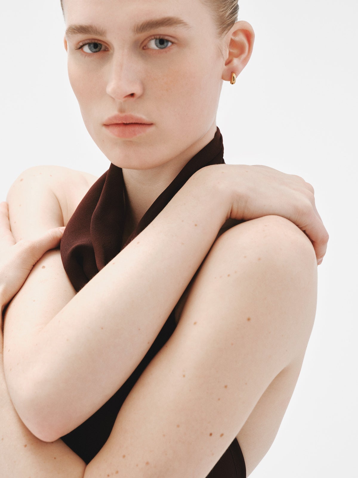 Pendientes de aro de plata 925 bañada en oro amarillo de 18K