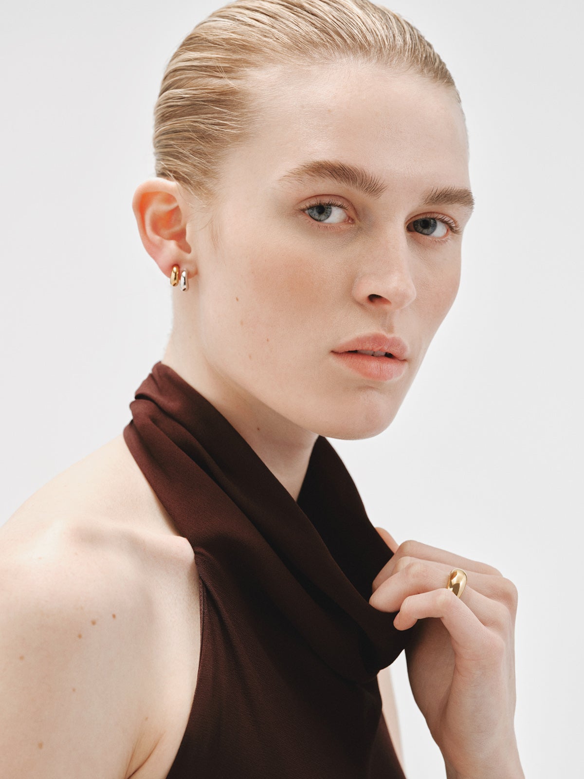 Pendientes de aro de plata 925 bañada en oro amarillo de 18K