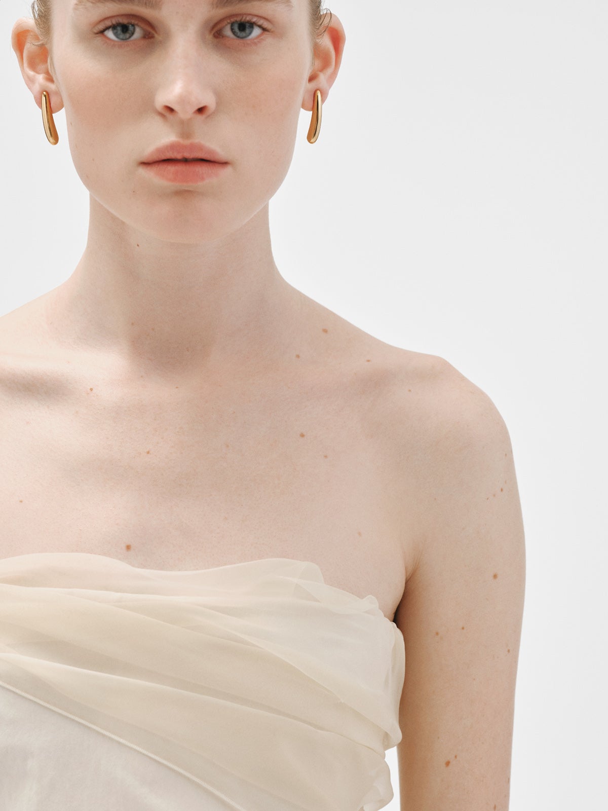 Pendientes largos de plata 925 bañada en oro amarillo de 18K