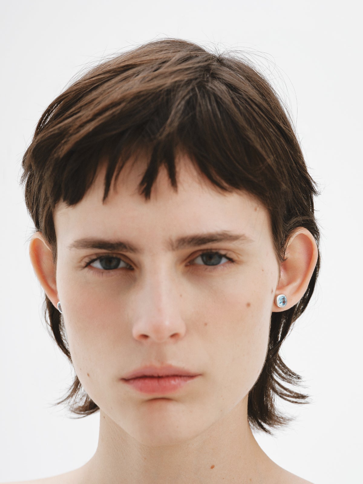 Pendientes de plata 925 con 2 topacios azul sky