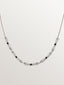 Colgante de oro blanco 18K con ónix negro y diamantes en talla brillante