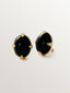 Pendientes de oro amarillo de 18K con ónix negro y diamantes en talla brillante